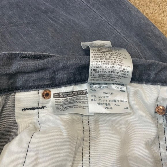 LEVI’S Mens Jeans Sz 40x30 Straight Leg 501 XX Button Fly Black Wash Red Tab - Picture 4 of 10